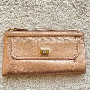 Fossil Metallic Rose Gold Bifold Wallet